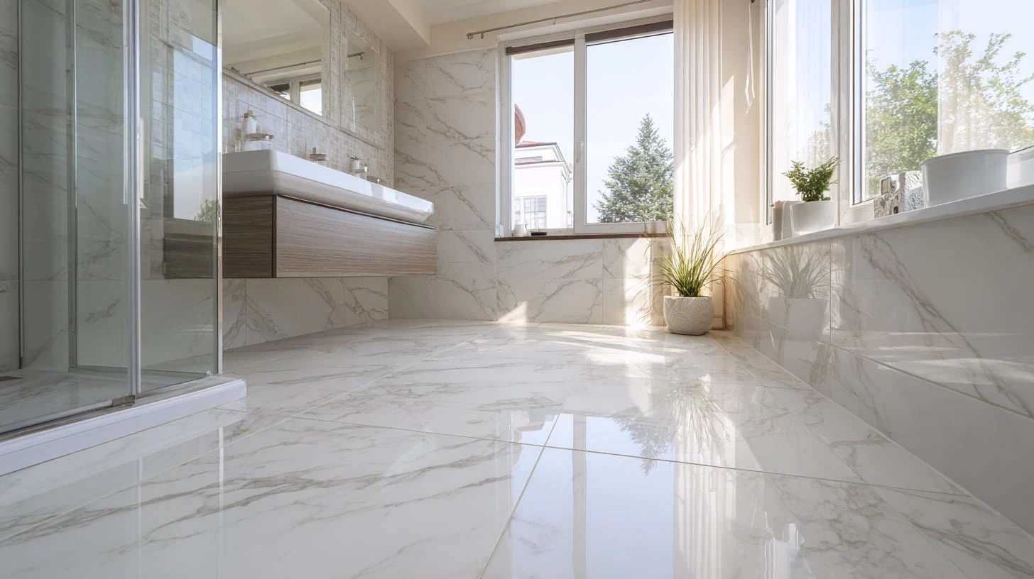 Fliesenarbeiten im Badezimmer – moderne Badezimmer Fliesen, Küchenfliesen und WC Fliesen vom professionellen Fliesenleger