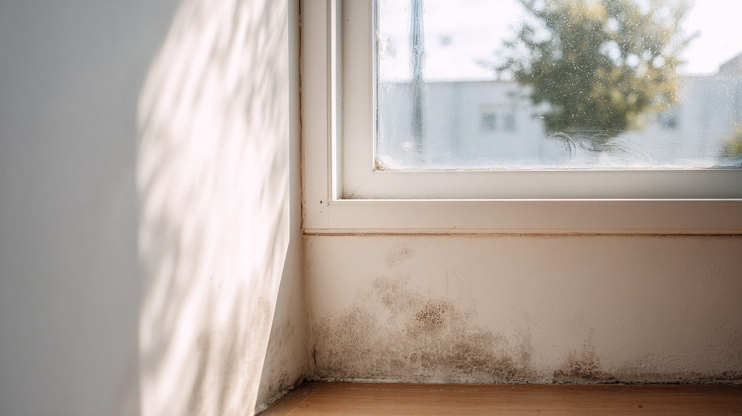Schimmel an der Wand beim Fenster – professionelle Schimmelbekämpfung und Sanierung in Wohnräumen